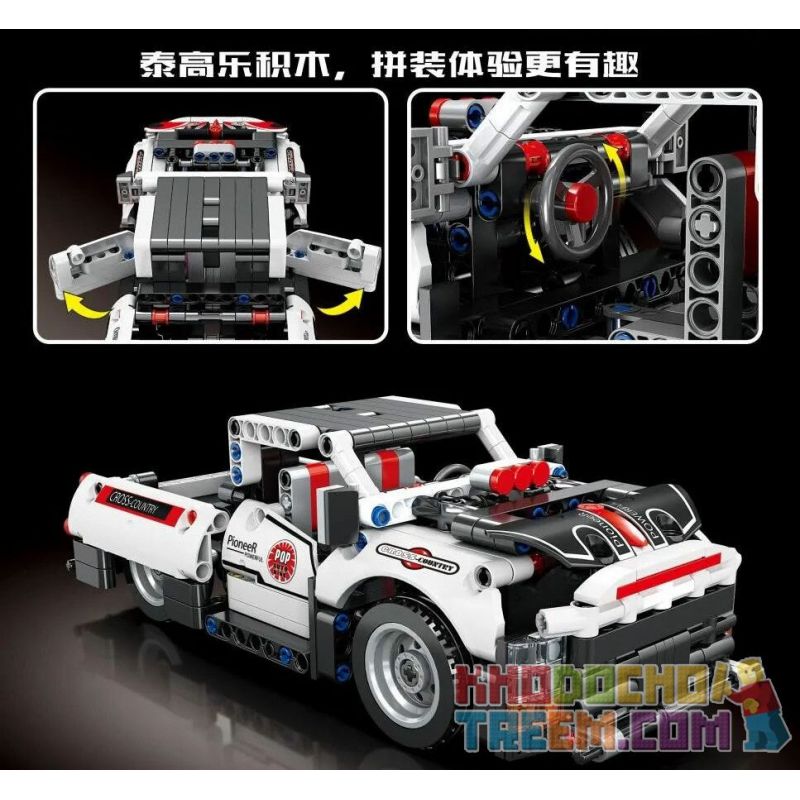 TA GAOLE T3002 3002 non  PICKUP TRẮNG bộ đồ chơi xếp lắp ráp ghép mô hình  ROAD KING Kỹ Thuật Công Nghệ Cao Mô Hình Phương Tiện 452 khối