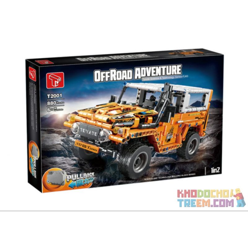 TA GAOLE T2001 2001 non  TOYOTA J40. bộ đồ chơi xếp lắp ráp ghép mô hình  OFFROAD ADVENTURE Kỹ Thuật Công Nghệ Cao Mô Hình Phương Tiện 880 khối