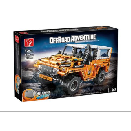 TA GAOLE T2001 2001 non  TOYOTA J40. bộ đồ chơi xếp lắp ráp ghép mô hình  OFFROAD ADVENTURE Kỹ Thuật Công Nghệ Cao Mô Hình Phương Tiện 880 khối