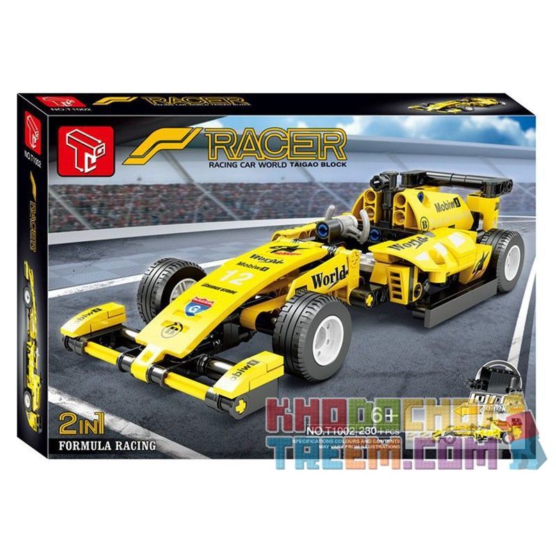 TA GAOLE T1002 1002 non  PHƯƠNG TRÌNH HẠNG NHẤT ĐUA XE TRỞ LẠI bộ đồ chơi xếp lắp ráp ghép mô hình  FORMULA RACING Kỹ Thuật Công Nghệ Cao Mô Hình Phương Tiện 230 khối