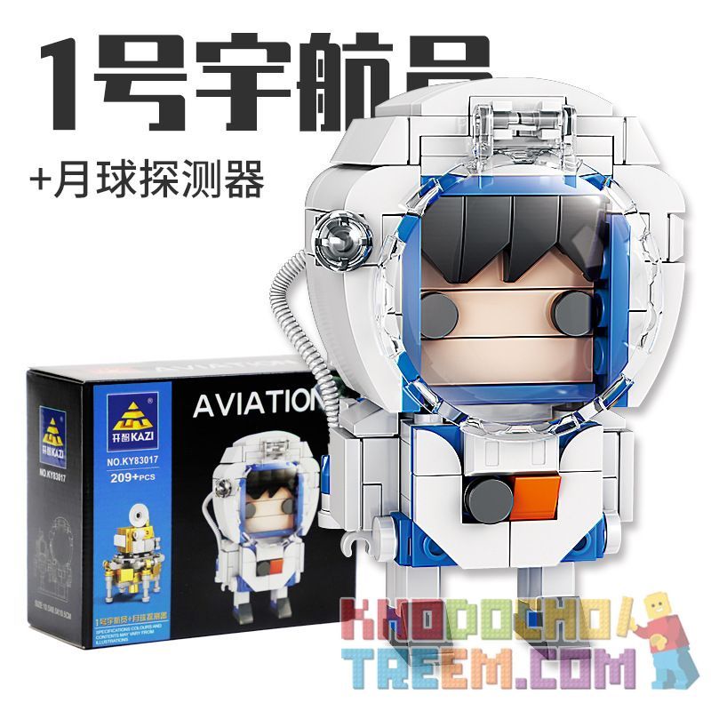 Kazi KY83017 83017 KY83018 83018 KY83019 83019 KY83020 83020 non  PHI HÀNH GIA VÀ CÔNG CỤ HÀNG KHÔNG VŨ TRỤ MINI 4 bộ đồ chơi xếp lắp ráp ghép mô hình Brickheadz AVIATION Nhân Vật Đầu To 793 khối