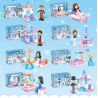 ZHEGAO QL1173 1173 non  KỶ NIỆM LÂU ĐÀI ICE AND SNOW PRINCESS 8 bộ đồ chơi xếp lắp ráp ghép mô hình Disney Princess WINDSOR CASTLE Công Chúa
