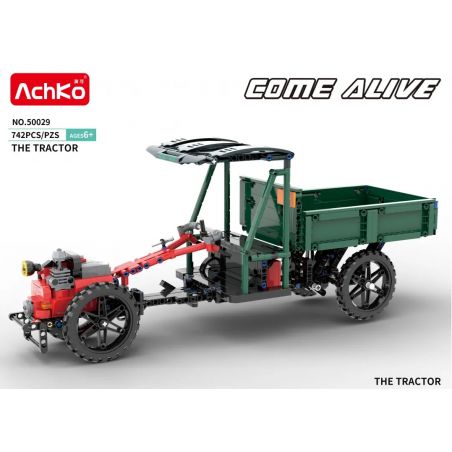 ACHKO 50029 non  MÁY KÉO ĐI BỘ bộ đồ chơi xếp lắp ráp ghép mô hình  TRACTOR Kỹ Thuật Công Nghệ Cao Mô Hình Phương Tiện 742 khối