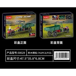 ACHKO 50029 non  MÁY KÉO ĐI BỘ bộ đồ chơi xếp lắp ráp ghép mô hình  TRACTOR Kỹ Thuật Công Nghệ Cao Mô Hình Phương Tiện 742 khối