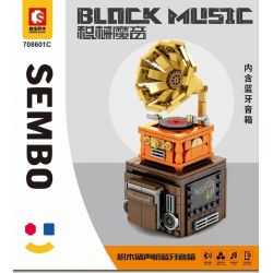 SEMBO 708601C non  LOA BLUETOOTH BLUETOOTH bộ đồ chơi xếp lắp ráp ghép mô hình BLOCK MUSIC