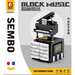 SEMBO 708600 non  LOA BLUETOOTH PIANO bộ đồ chơi xếp lắp ráp ghép mô hình BLOCK MUSIC