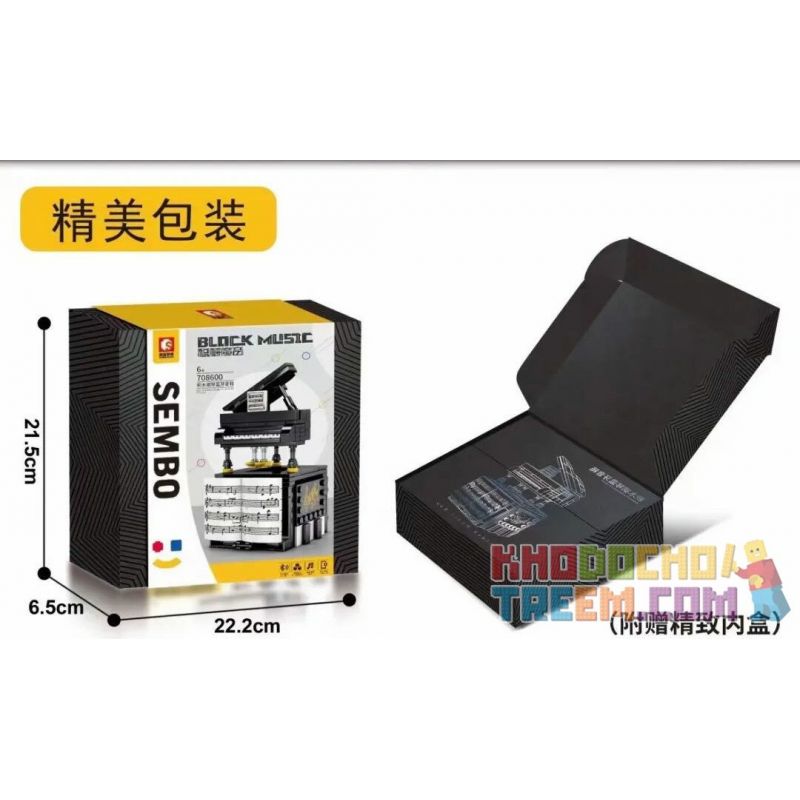 SEMBO 708600 non  LOA BLUETOOTH PIANO bộ đồ chơi xếp lắp ráp ghép mô hình BLOCK MUSIC