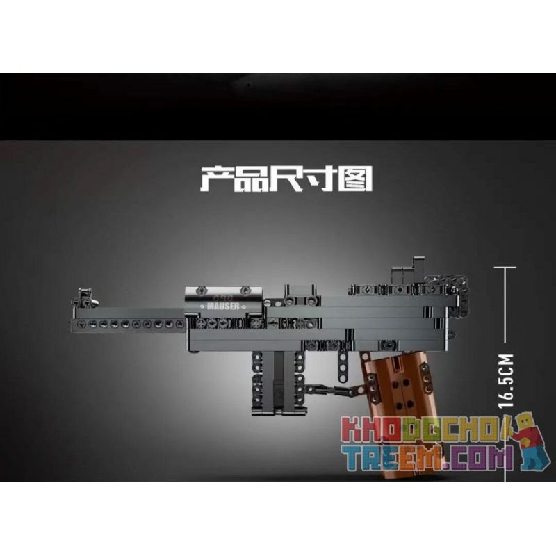 MouldKing 14011 Mould King 14011 non  MESSER C96. bộ đồ chơi xếp lắp ráp ghép mô hình Gun MAUSER C96 Súng 368 khối