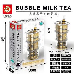 HJLEPIN HJ88002 88002 non  TRÀ SỮA bộ đồ chơi xếp lắp ráp ghép mô hình Creator Expert BUBBLE MILK TEA Chuyên Gia Sáng Tạo 448 khối