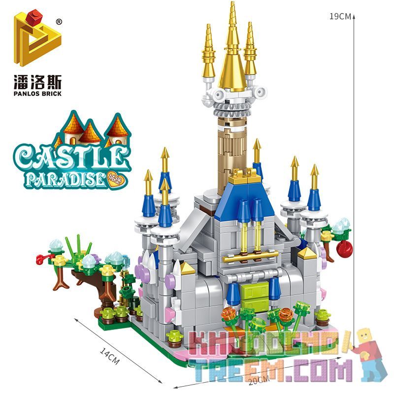 PanlosBrick 633056 Panlos Brick 633056 non  CÔNG CHÚA LÂU ĐÀI 12IN1. bộ đồ chơi xếp lắp ráp ghép mô hình Medieval Castle CASTLE PARADISE Chiến Tranh Trung Cổ 626 khối