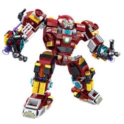PanlosBrick 633055 Panlos Brick 633055 non  MÁY THÉP 12IN1 bộ đồ chơi xếp lắp ráp ghép mô hình Marvel Super Heroes STEEL MECHA Siêu Anh Hùng Marvel 590 khối