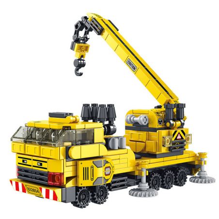 PanlosBrick 633054 Panlos Brick 633054 non  CẦN CẨU KỸ THUẬT 12IN1. bộ đồ chơi xếp lắp ráp ghép mô hình CONSTRUCTION CRANEL 571 khối