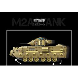 MOYU BLOCK MY86001 86001 non  BỂ BỌC THÉP BỘ BINH M2A2 bộ đồ chơi xếp lắp ráp ghép mô hình  M2A2 TANK Kỹ Thuật Công Nghệ Cao Mô Hình Phương Tiện 1763 khối