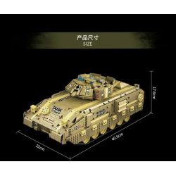 MOYU BLOCK MY86001 86001 non  BỂ BỌC THÉP BỘ BINH M2A2 bộ đồ chơi xếp lắp ráp ghép mô hình  M2A2 TANK Kỹ Thuật Công Nghệ Cao Mô Hình Phương Tiện 1763 khối