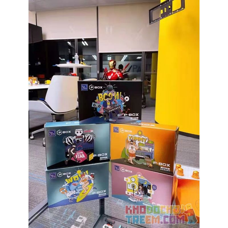 PANTASY 98002 98003 98004 98005 98006 98007 98008 98009 98010 98001 non  P-BOX CẢNH NHỎ 5 CÔ GÁI DJ CẬU BÉ THỂ THAO ĐIỆN TỬ BLOGGER THỰC PHẨM LƯỚT SÓNG SỐNG MỘT CHỊ bộ đồ chơi xếp lắp ráp ghép mô hình