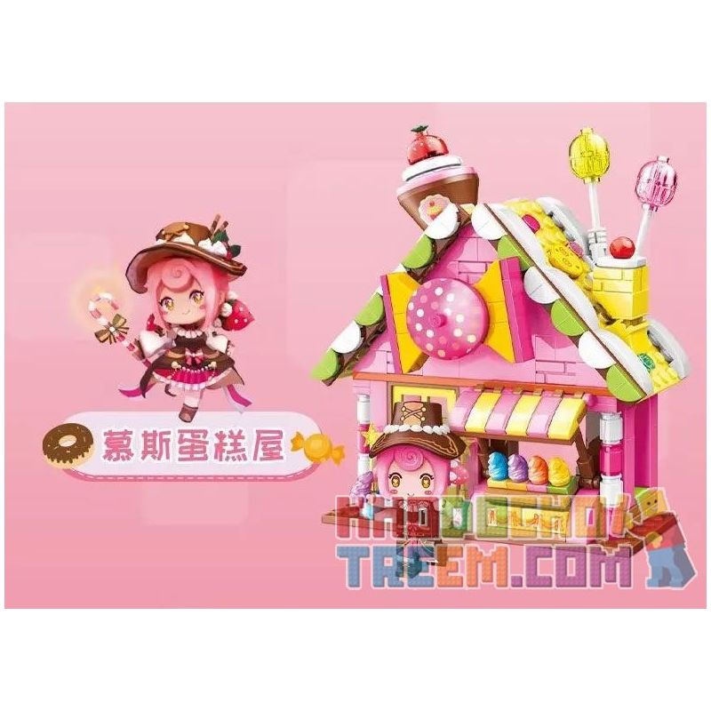 Enlighten 72018 Qman 72018 non  NHÀ BÁNH MOUSSE bộ đồ chơi xếp lắp ráp ghép mô hình Minecraft Game Xây Dựng 257 khối