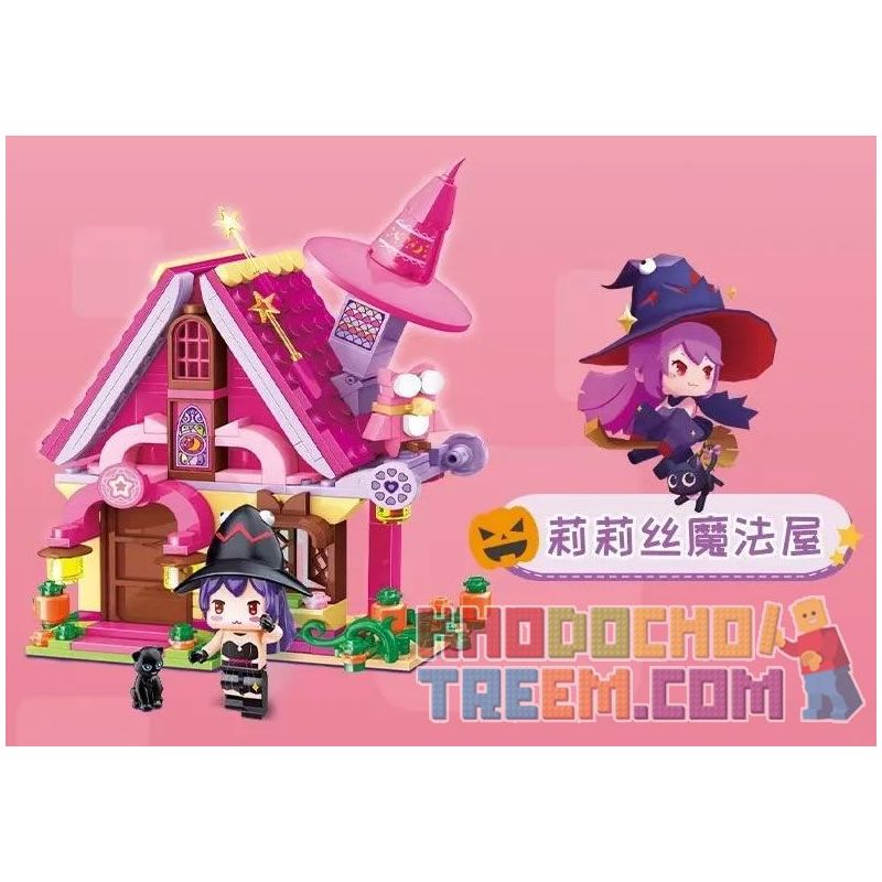 Enlighten 72017 Qman 72017 non  LILY LỤA MA THUẬT NHÀ bộ đồ chơi xếp lắp ráp ghép mô hình Minecraft Game Xây Dựng 223 khối