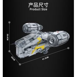 MorkModel 032002 Mork Model 032002 REBRICKABLE MOC-37840 37840 MOC37840 non  VƯƠNG MIỆN DAO CẠO KHỔNG LỒ bộ đồ chơi xếp lắp ráp ghép mô hình Movie & Game THE RAZOR CREST Phim Và Trò Chơi 4064 khối