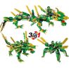 HSANHE 2258 non  DRAGON GREEN KNIGHT. bộ đồ chơi xếp lắp ráp ghép mô hình NINJA DRAGON KNIGHT