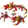 HSANHE 2256 non  DRAGON RED KNIGHT. bộ đồ chơi xếp lắp ráp ghép mô hình NINJA DRAGON KNIGHT 468 khối