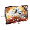 HSANHE 2255 non  DRAGON WHITE KNIGHT. bộ đồ chơi xếp lắp ráp ghép mô hình NINJA DRAGON KNIGHT 461 khối