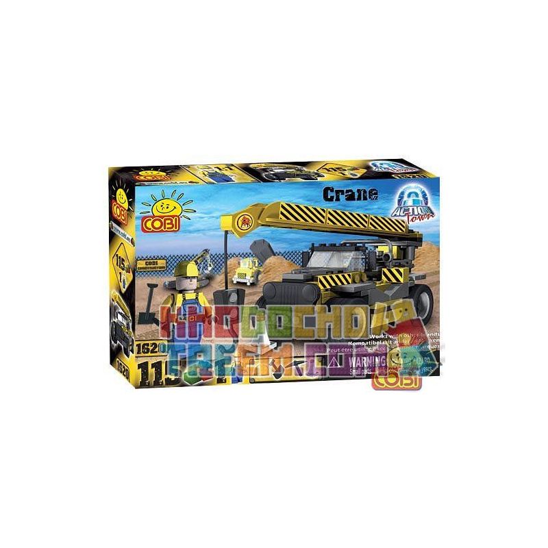 COBI CHARACTER BUILDING 1620 non  MÁY TRỤC bộ đồ chơi xếp lắp ráp ghép mô hình City CRANE Thành Phố 115 khối