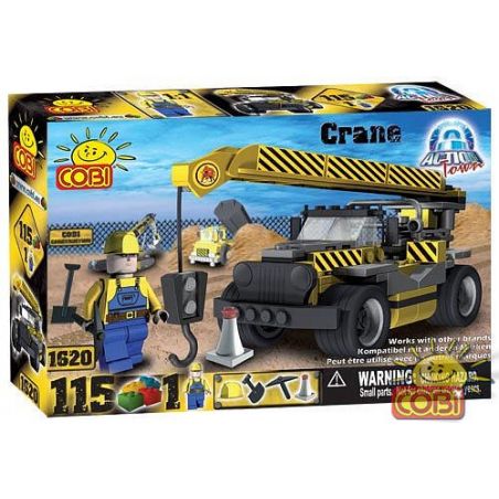 COBI CHARACTER BUILDING 1620 non  MÁY TRỤC bộ đồ chơi xếp lắp ráp ghép mô hình City CRANE Thành Phố 115 khối