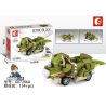 SEMBO 607206A 607206B 607206C 607206D non  KHỦNG LONG TRỞ LẠI XE 4 bộ đồ chơi xếp lắp ráp ghép mô hình Jurassic World FAMOUS CAR Thế Giới Khủng Long 634 khối
