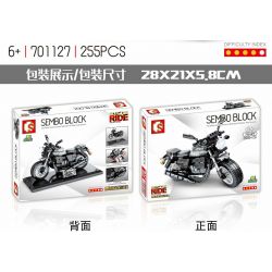 SEMBO 701127 non  GUDE V9 BOBBER. bộ đồ chơi xếp lắp ráp ghép mô hình Motorcycle Motorbike MOTO GUZZI V9 BOBBER Xe Hai Bánh 255 khối