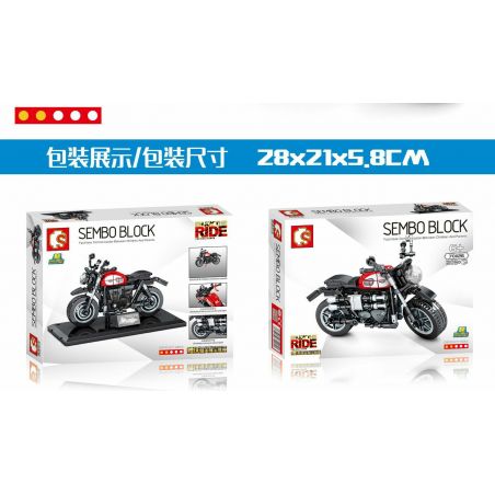 SEMBO 701126 non  TRIUMPHAL STREET SCRAMBLER. bộ đồ chơi xếp lắp ráp ghép mô hình Motorcycle Motorbike TRIUMPH STREET SCRAMBLER Xe Hai Bánh 205 khối