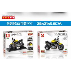 SEMBO 701121 non  BENOLI TNT600. bộ đồ chơi xếp lắp ráp ghép mô hình Motorcycle Motorbike BENELLI TNT 600 ABS Xe Hai Bánh 257 khối