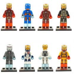 DUO LE PIN DLP9002 9002 non  IRON MAN 8. bộ đồ chơi xếp lắp ráp ghép mô hình Marvel Super Heroes Siêu Anh Hùng Marvel