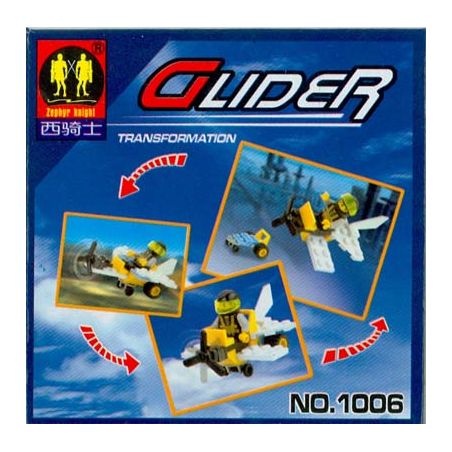 ZEPHYR KNIGHT 1006 non  TÀU LƯỢN bộ đồ chơi xếp lắp ráp ghép mô hình City GLIDER Thành Phố