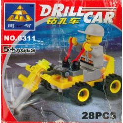 COMPANION 106 Bozhi 6311 non  KHOAN XE bộ đồ chơi xếp lắp ráp ghép mô hình City DRILL CAR Thành Phố 28 khối