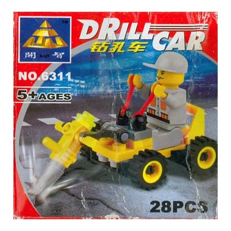 COMPANION 106 Bozhi 6311 non  KHOAN XE bộ đồ chơi xếp lắp ráp ghép mô hình City DRILL CAR Thành Phố 28 khối