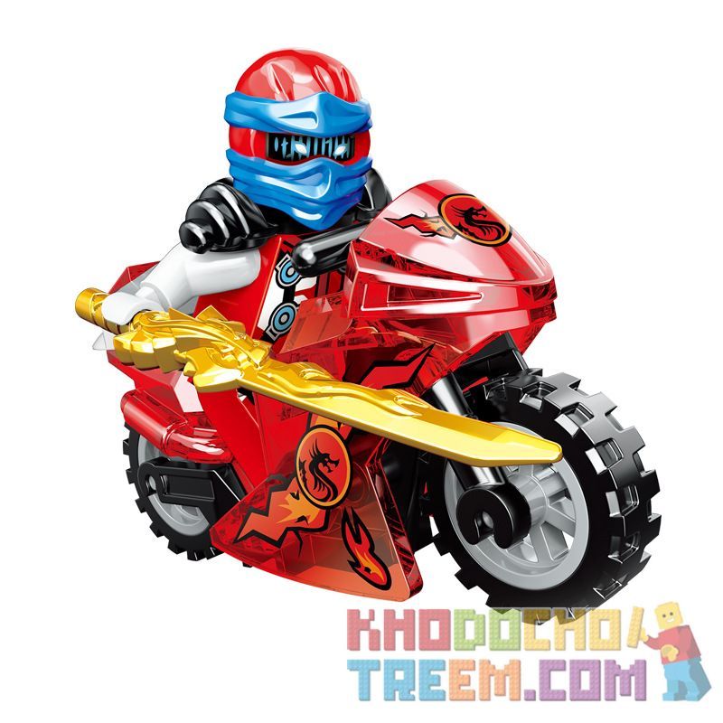 PRCK 61081 non  MÔ HÌNH XE MÁY 8. bộ đồ chơi xếp lắp ráp ghép mô hình The  Ninjago Movie Ninja Lốc Xoáy