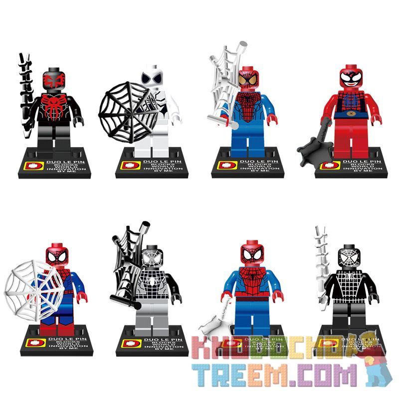 DUO LE PIN DLP9001 9001 non  HÀNG TRĂM NGƯỜI 8 NHỆN bộ đồ chơi xếp lắp ráp ghép mô hình Super Heroes Siêu Nhân Anh Hùng