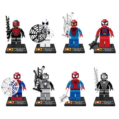 DUO LE PIN DLP9001 9001 non  HÀNG TRĂM NGƯỜI 8 NHỆN bộ đồ chơi xếp lắp ráp ghép mô hình Super Heroes Siêu Nhân Anh Hùng