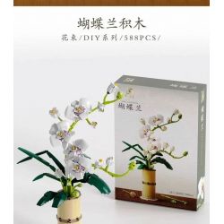 QIZHILE 92000 non  PHALAENOPSIS. bộ đồ chơi xếp lắp ráp ghép mô hình Creator Expert Chuyên Gia Sáng Tạo 588 khối