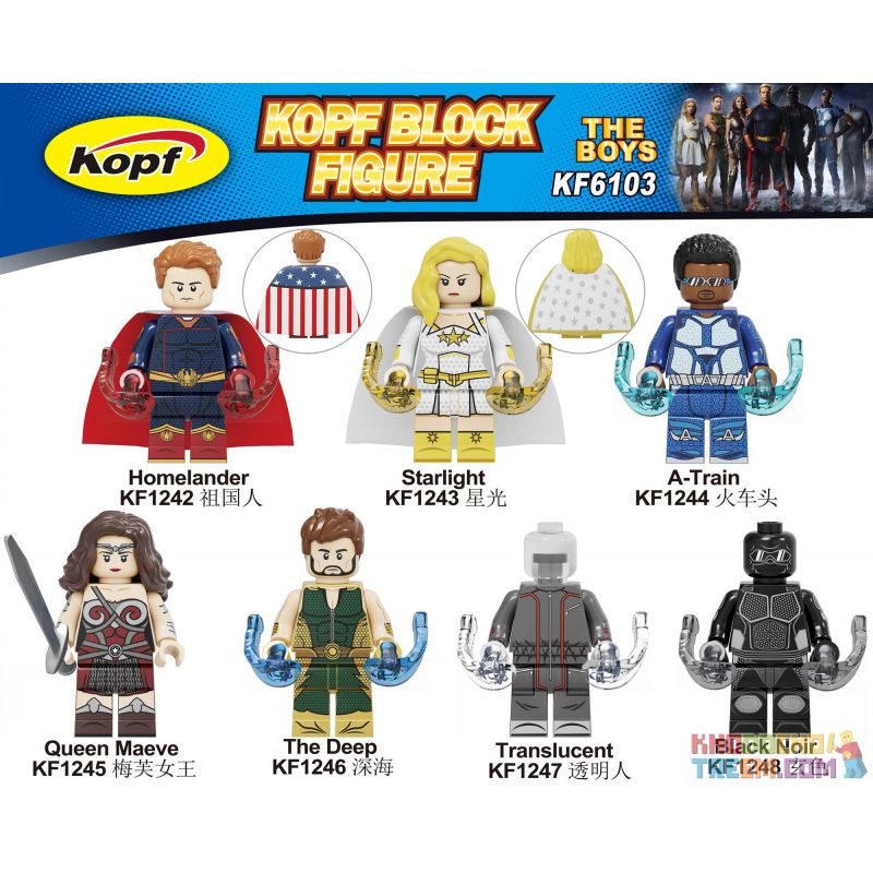 KOPF KF6103 6103 KF1242 1242 KF1243 1243 KF1244 1244 KF1245 1245 KF1246 1246 KF1247 1247 KF1248 1248 non  PICKET ÁO CHOÀNG ĐEN bộ đồ chơi xếp lắp ráp ghép mô hình Super Heroes THE BOYS Siêu Nhân Anh Hùng
