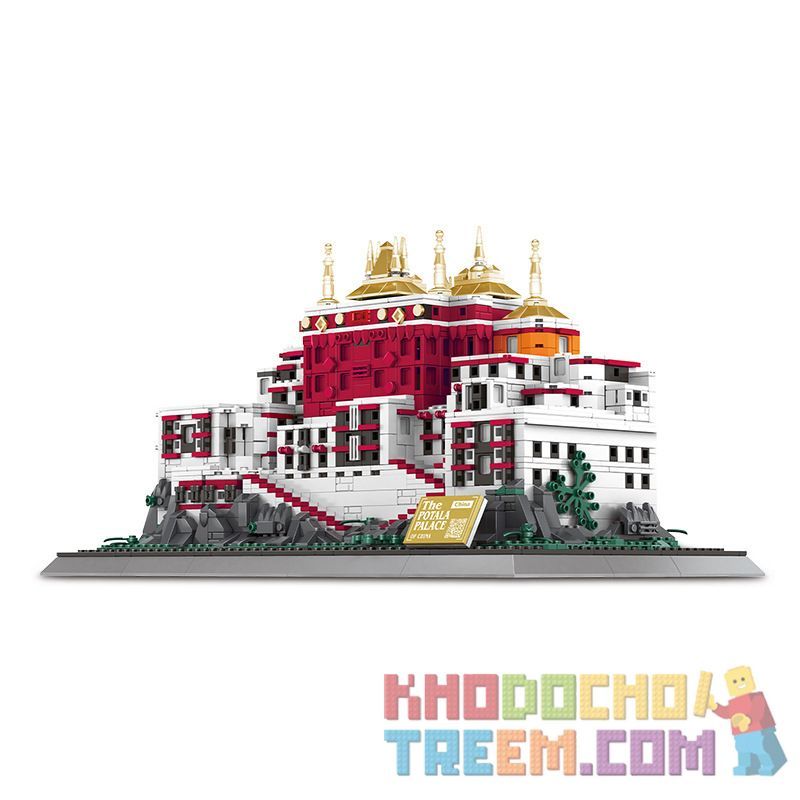 WANGE 6217 non  CUNG ĐIỆN POTALA bộ đồ chơi xếp lắp ráp ghép mô hình 1464 khối