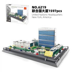 WANGE 6219 non  TÒA NHÀ LIÊN HỢP QUỐC bộ đồ chơi xếp lắp ráp ghép mô hình Creator UNITED NATIONS HEADQUARTERS NEW YORK AMERICA Sáng Tạo 1597 khối