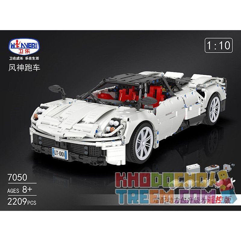 Winner 7050 non  XE ĐUA PORSCHE TRẮNG tỷ lệ 1:10 bộ đồ chơi xếp lắp ráp ghép mô hình  SUPER FERRARIED RACING CAR Kỹ Thuật Công Nghệ Cao Mô Hình Phương Tiện 2209 khối