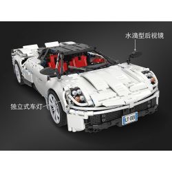 Winner 7050 non  XE ĐUA PORSCHE TRẮNG tỷ lệ 1:10 bộ đồ chơi xếp lắp ráp ghép mô hình  SUPER FERRARIED RACING CAR Kỹ Thuật Công Nghệ Cao Mô Hình Phương Tiện 2209 khối