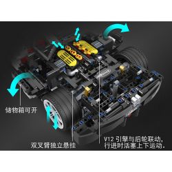 Winner 7050 non  XE ĐUA PORSCHE TRẮNG tỷ lệ 1:10 bộ đồ chơi xếp lắp ráp ghép mô hình  SUPER FERRARIED RACING CAR Kỹ Thuật Công Nghệ Cao Mô Hình Phương Tiện 2209 khối