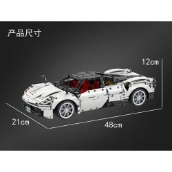 Winner 7050 non  XE ĐUA PORSCHE TRẮNG tỷ lệ 1:10 bộ đồ chơi xếp lắp ráp ghép mô hình  SUPER FERRARIED RACING CAR Kỹ Thuật Công Nghệ Cao Mô Hình Phương Tiện 2209 khối