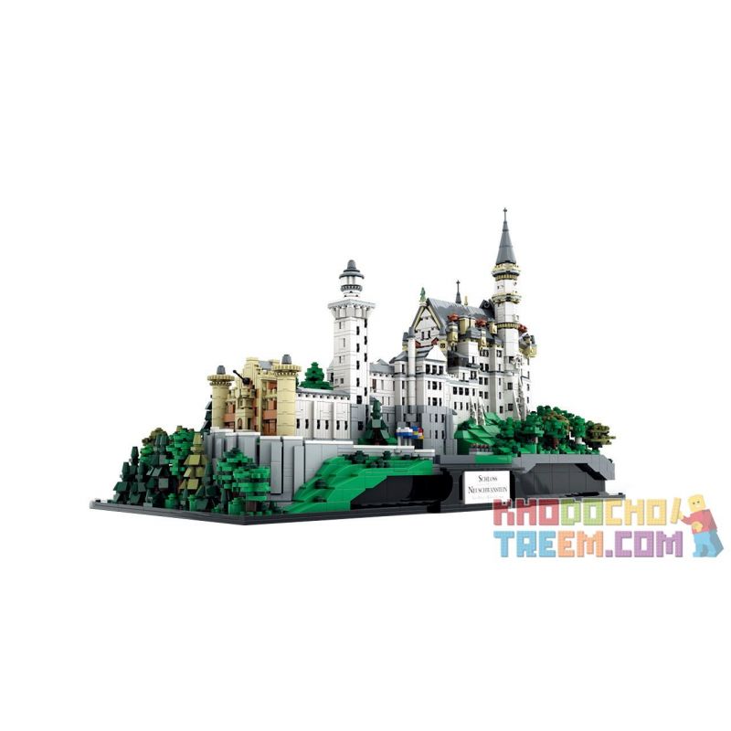 XINGBAO XB-05002 05002 XB05002 non  LÂU ĐÀI THIÊN NGA TRẮNG bộ đồ chơi xếp lắp ráp ghép mô hình Architecture NEW SWAN STONE CASTLE Công Trình Kiến Trúc 7437 khối