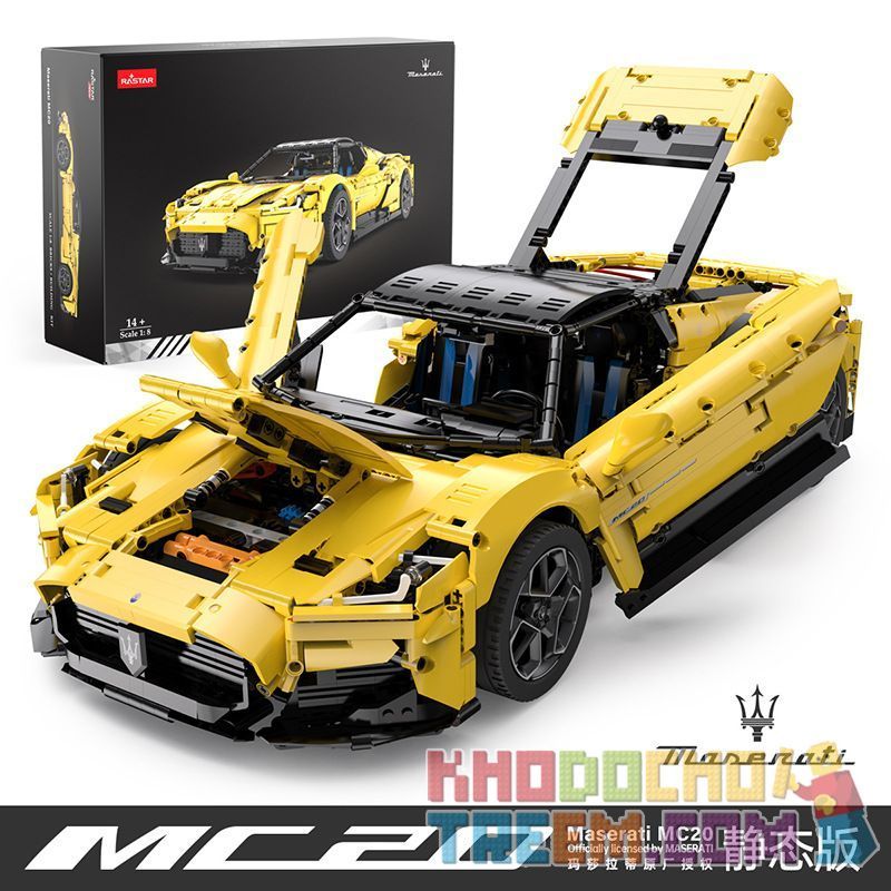 RASTAR 93510 93500 non  MASERATI MC 20 NETTUNO POSEIDON GẦM RÚ tỷ lệ 1:8 bộ đồ chơi xếp lắp ráp ghép mô hình MASERATI MC20 NETTUNO 3400 khối
