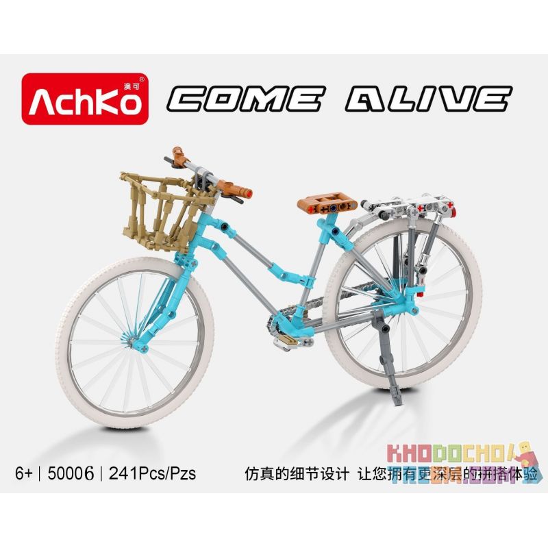 ACHKO 50006 non  XE ĐẠP NỮ bộ đồ chơi xếp lắp ráp ghép mô hình  COME ALIVE Kỹ Thuật Công Nghệ Cao Mô Hình Phương Tiện 241 khối