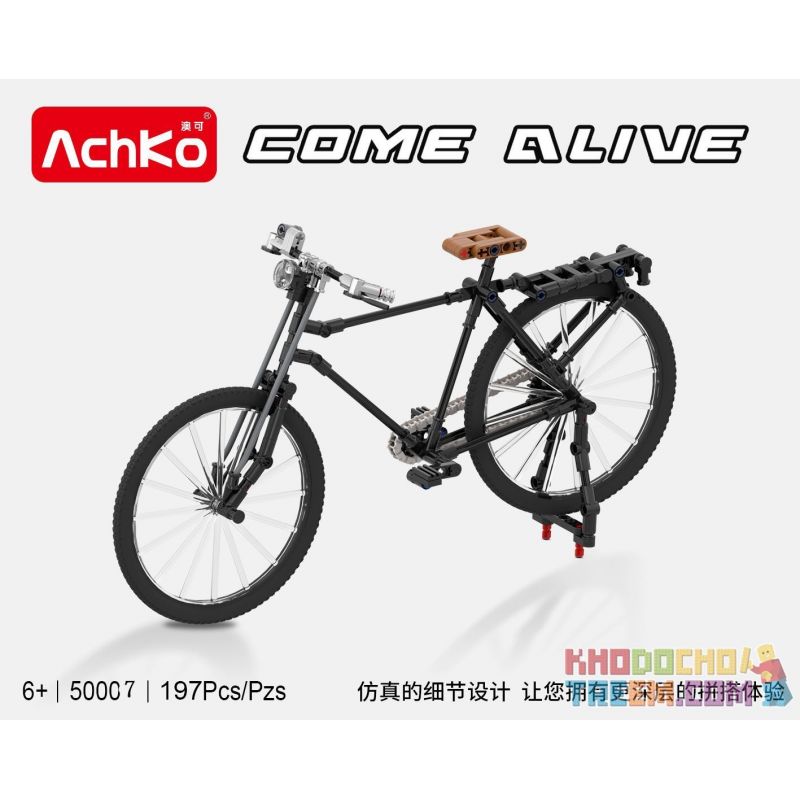 ACHKO 50007 non  XE ĐẠP CỔ bộ đồ chơi xếp lắp ráp ghép mô hình  COME ALIVE Kỹ Thuật Công Nghệ Cao Mô Hình Phương Tiện 197 khối